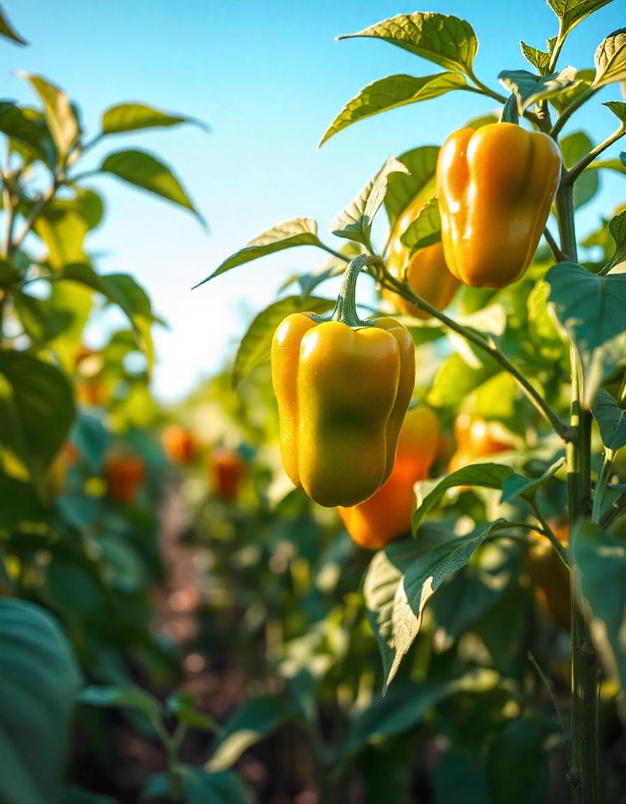 Hojas de pimiento sanas después del tratamiento combinado