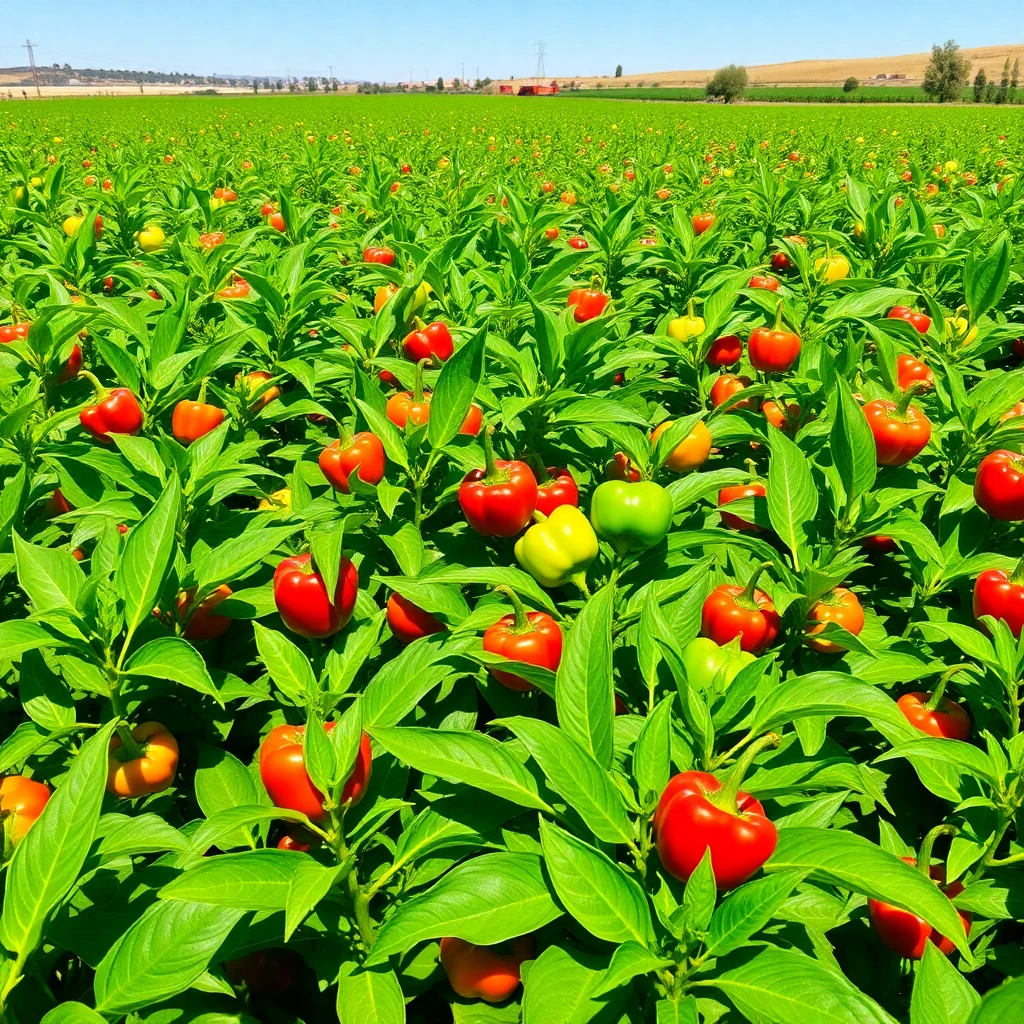 Cultivo de pimientos en Murcia