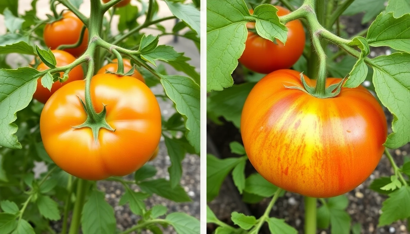 Tomates sanos después del tratamiento combinado